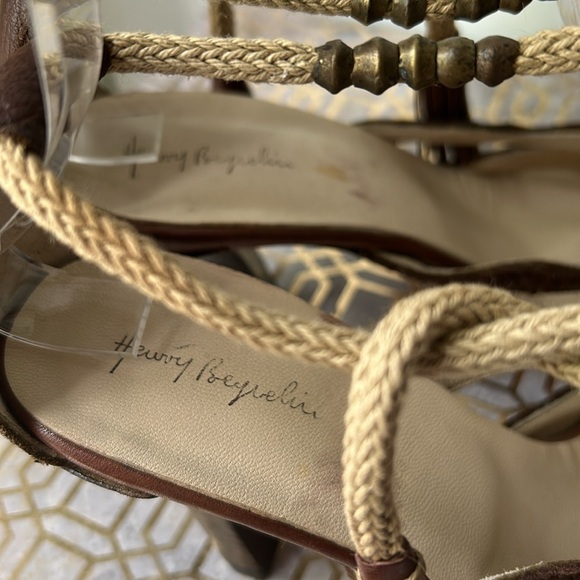 Henry Beguelin Leather Pointed Toe Rope & Tassel Heels Women's size 36.5/6.5 - Picture 8 of 9